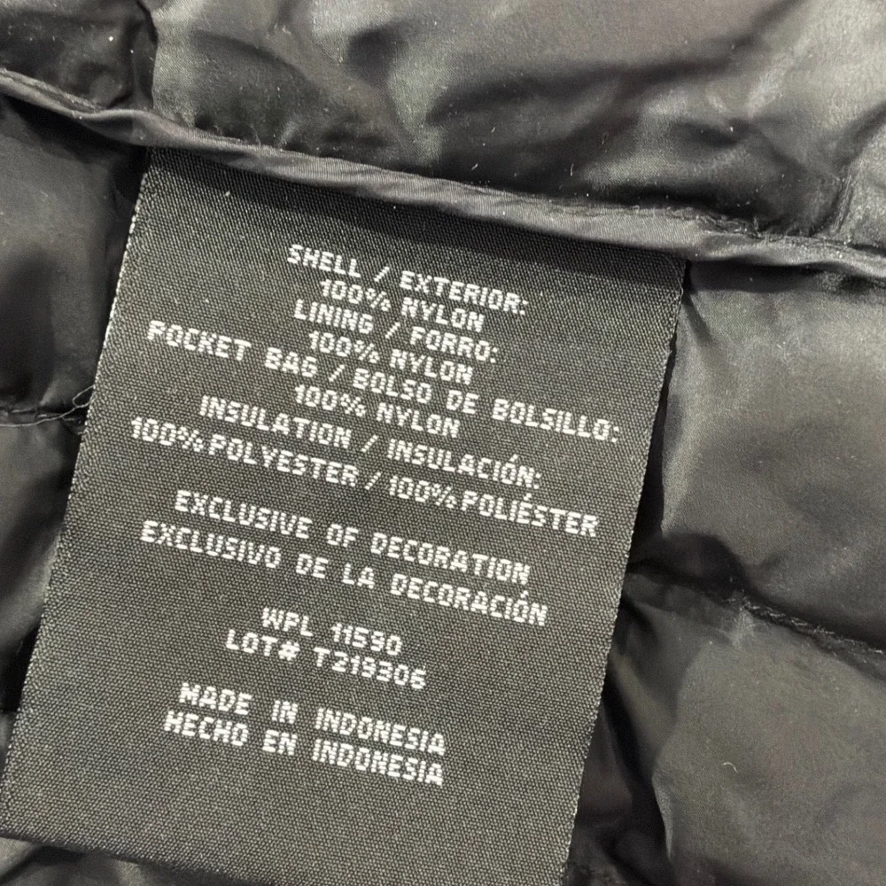 32 Degrees Heat Womens Black Lightweight Quilted Puffer Vest Stand Collar Size M